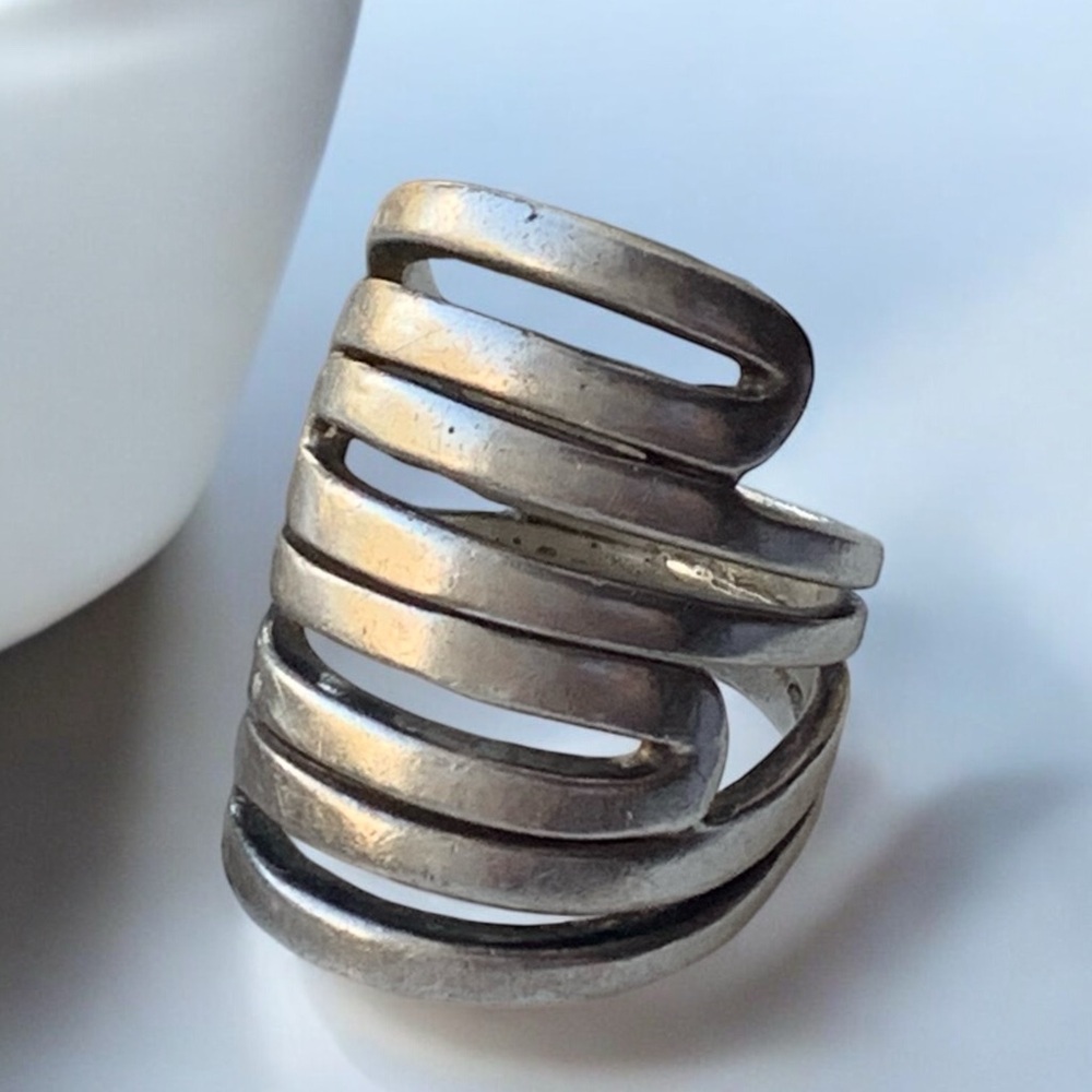 SILPADA Retired Open Work Sterling Silver Modernist Woman’s Ring Jewelry
